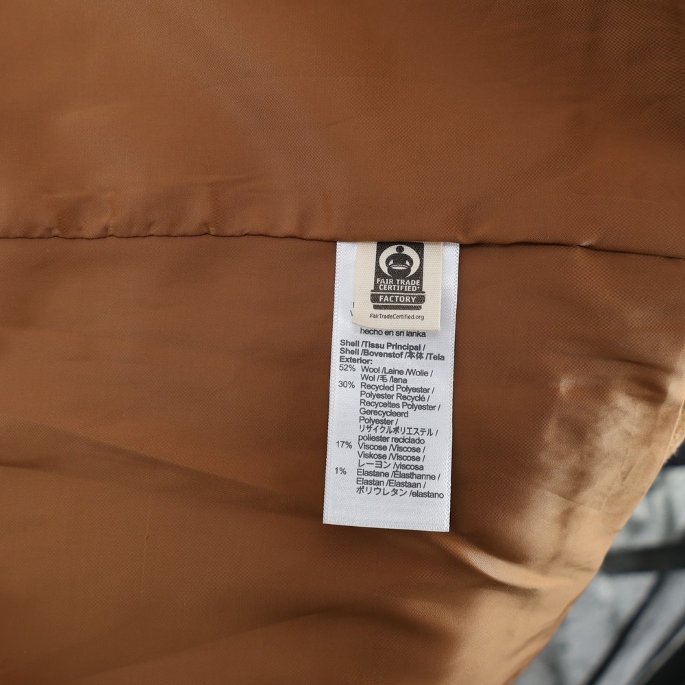 NWT Madewell Blazer Women's 12 Stripe Oversized Brown Pinstripe Notch Lapel wool - Picture 12 of 14